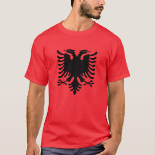 Albanien Flagga T Shirt