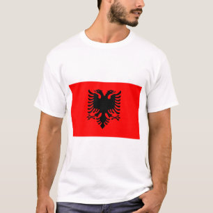 Albanien Flagga T Shirt