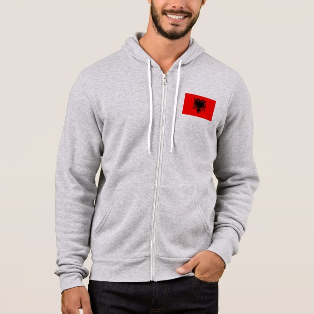 Albanien Flagga T Shirt (Framsida)