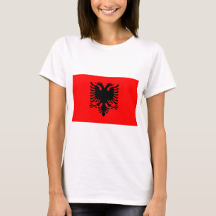 Albanien Flagga T Shirt