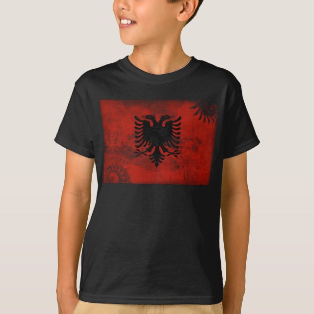 Albanien flagga tee shirt (Framsida)