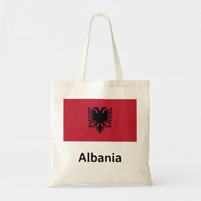 Albanien Flagga Tygkasse (Framsidan)