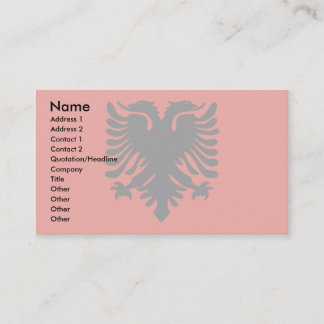 Albanien Flagga Visitkort