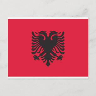 Albanien Flagga Vykort
