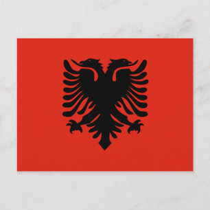 Albanien Flagga Vykort