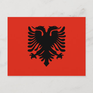 Albanien Flagga Vykort