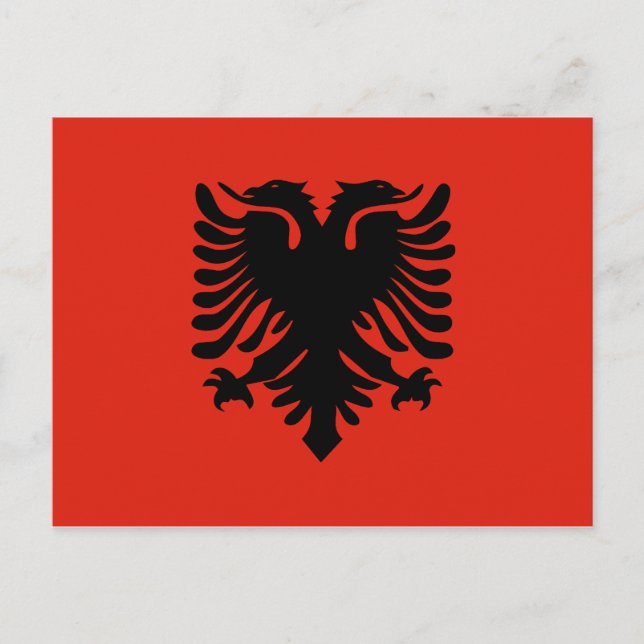 Albanien Flagga Vykort (Framsida)