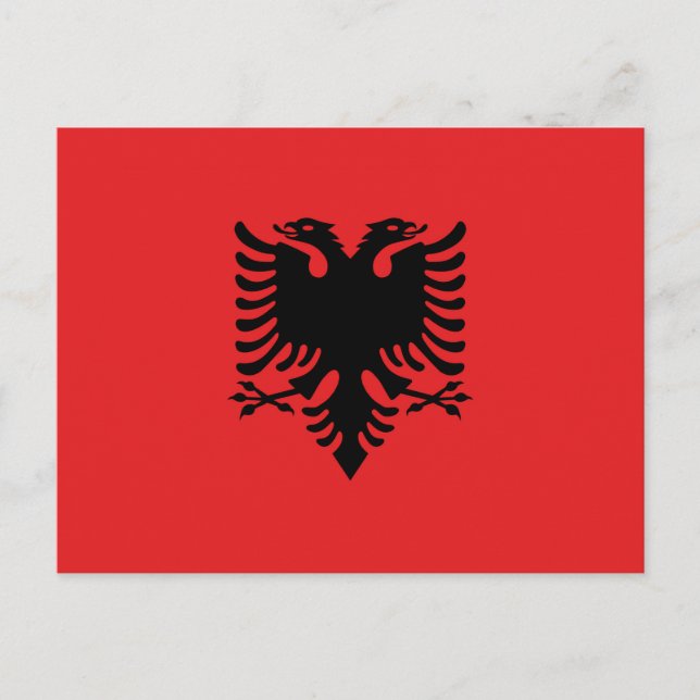 Albanien flagga vykort (Framsida)