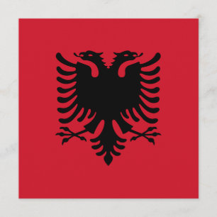 Albanien flaggainbjudan inbjudningar