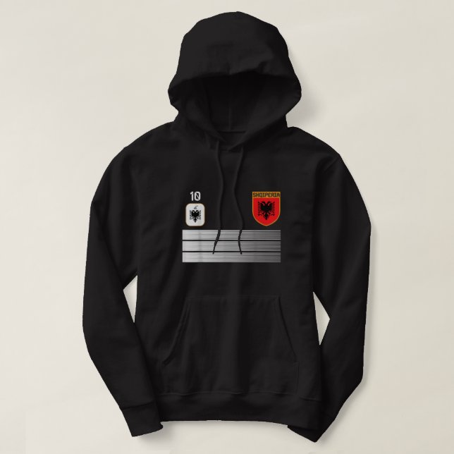 Albanien Football Jersey 2021 Shqiperia Soccer Hoodie (Design framsida)