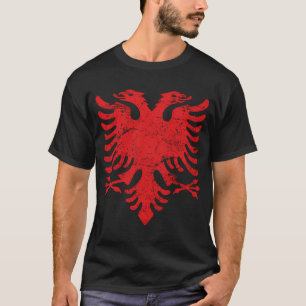 Albanien i Flagga Red Eagle T Shirt