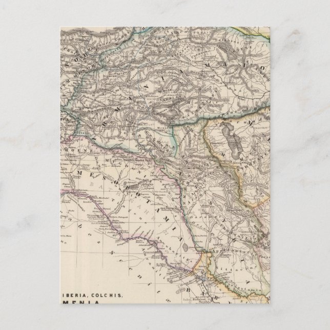 Albanien, Iberia, Colchis, Armenien, Mesopotamien Vykort (Framsida)