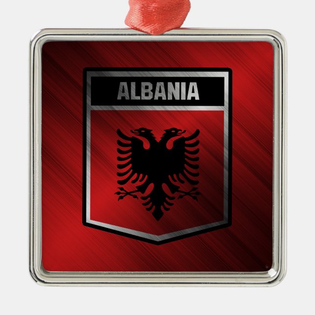 Albanien Julgransprydnad Metall (Framsidan)