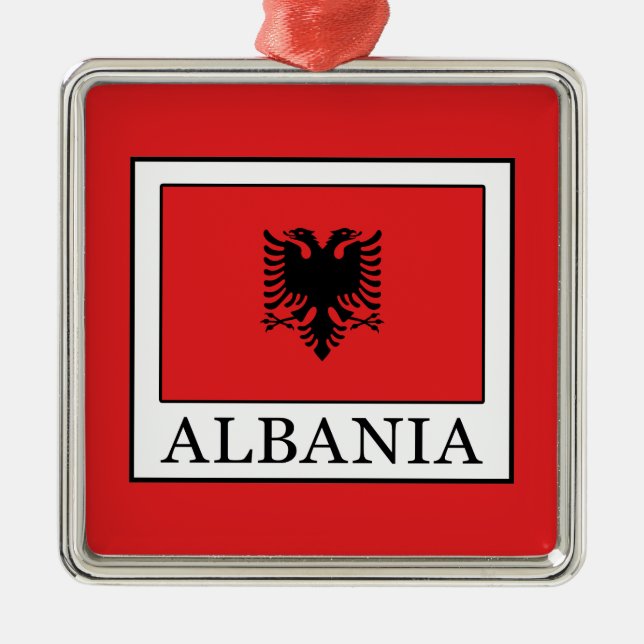 Albanien Julgransprydnad Metall (Framsidan)