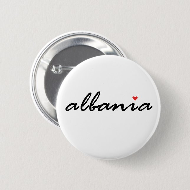 Albanien, kärlek, Albanien Knapp (Framsida & baksida)