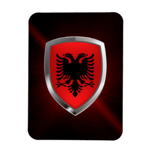 Albanien metallisk Emblem Magnet