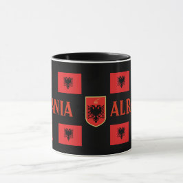 Albanien Modern Flagga Mugg