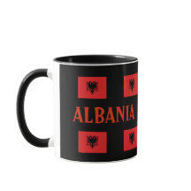 Albanien Modern Flagga Mugg