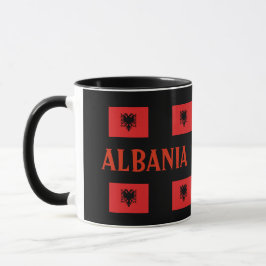 Albanien Modern Flagga Mugg