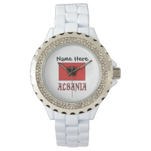 Albanien och albansk flagga Personlig Armbandsur