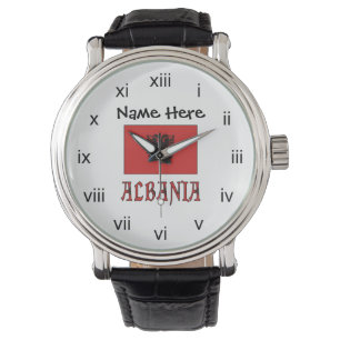 Albanien och albansk flagga personlig armbandsur