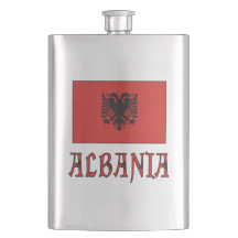 Albanien och albanska Flagga
