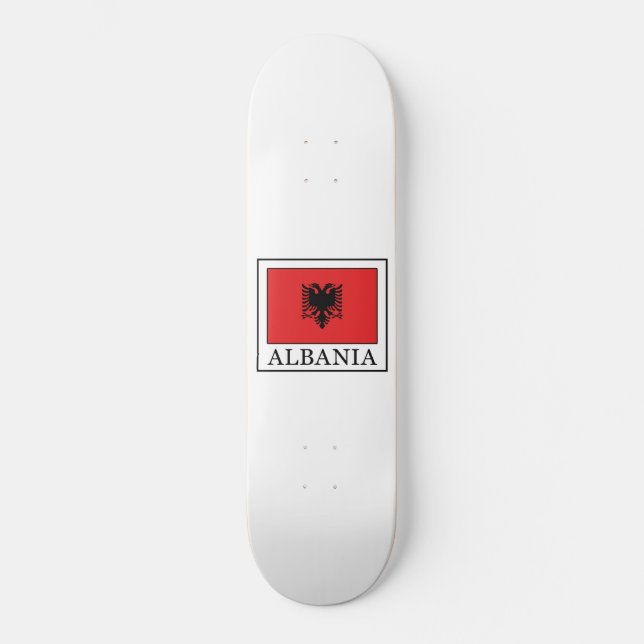 Albanien Old School Skateboard Bräda 18 Cm (Framsida)
