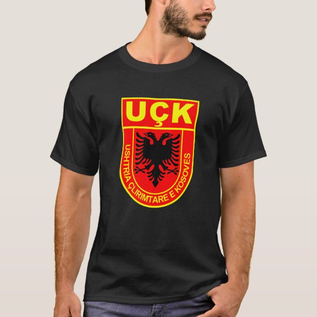 Albanien Östra Flagga Kosovo Balkan 1 T Shirt (Framsida)