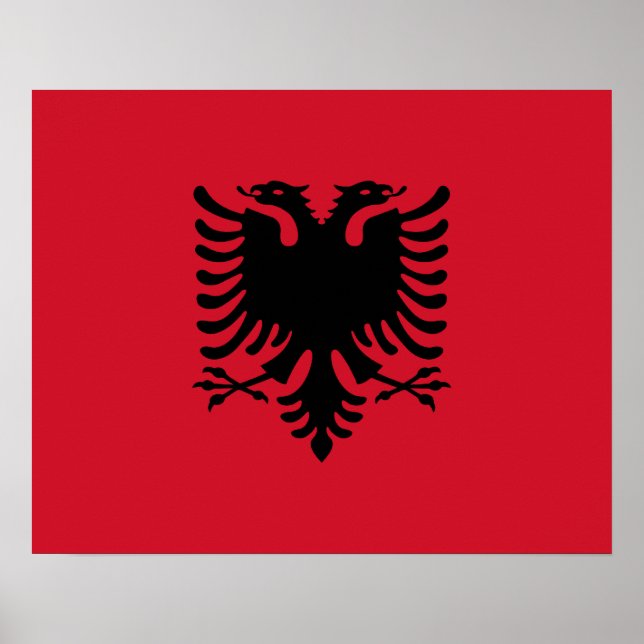 Albanien Poster Flagga (Framsidan)