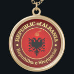 Albanien (rd) guldpläterat halsband<br><div class="desc">Republiken Albanien</div>