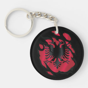 Albanien Rippat Flagga