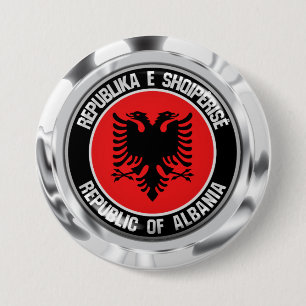 Albanien Round Emblem Knapp