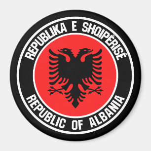 Albanien Round Emblem Magnet