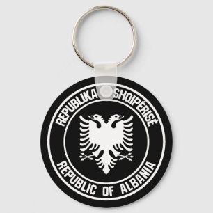 Albanien Round Emblem Nyckelring