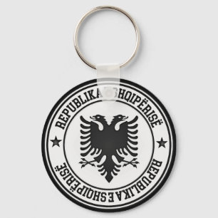 Albanien Round Emblem Nyckelring