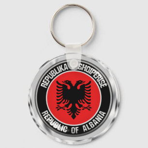 Albanien rundaEmblem Nyckelring