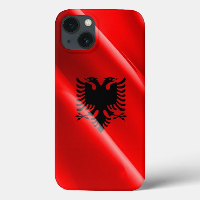 Albanien som viftar med flagga - (Baksida)