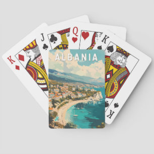 Albanien Travel Art Vintage Casinokort