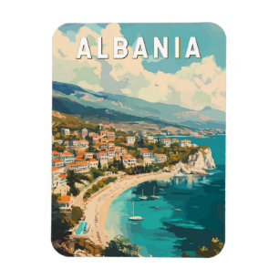 Albanien Travel Art Vintage Magnet