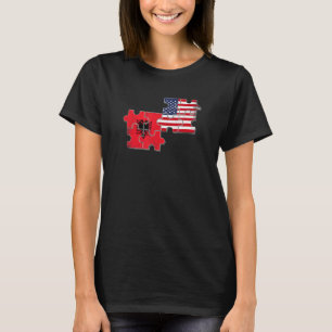 Albanien, USA, Home Land Proud Albanian F T Shirt