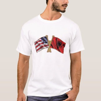 Albanien USA vänskapflagga Tee Shirt