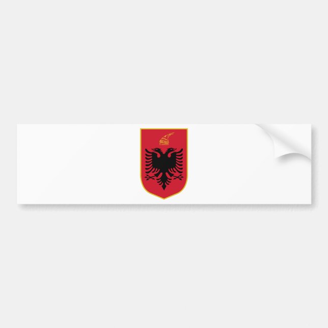 Albanien vapensköld bildekal (Framsidan)