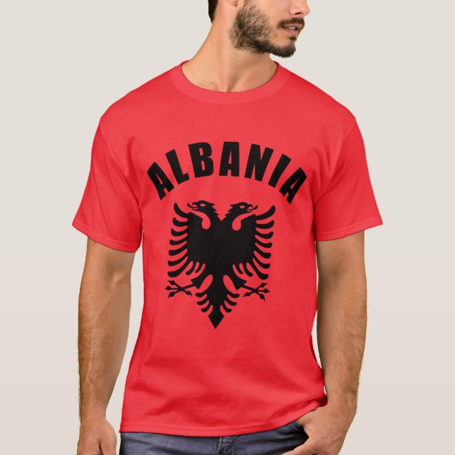 Albanien vapensköld t-shirt (Framsida)