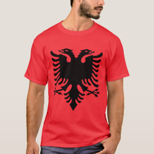Albanien vapensköld tee shirt