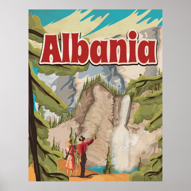 Albanien Vintage Resa Poster (Framsidan)