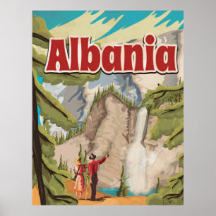 Albanien Vintage resor Poster