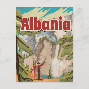 Albanien Vintage resor Poster Vykort