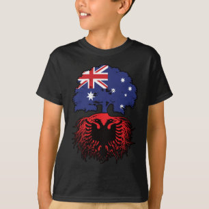 Albanienalbanska australiska Australiens Träd-rött T Shirt