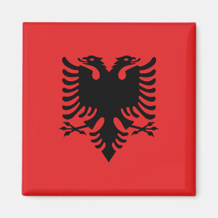 Albaniens (albanska) Flagga Magnet