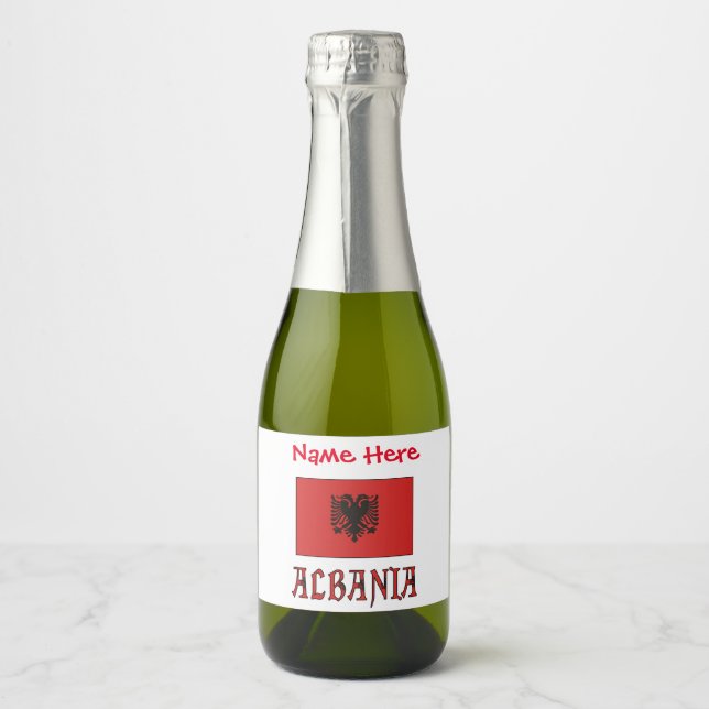 Albaniens albanska Flagga Red Personalization (Framsida)